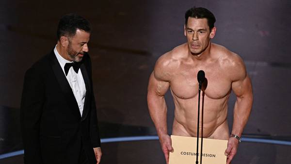 2024 Academy Awards: John Cena spoofs 1974 streaker, appears to be naked on stage