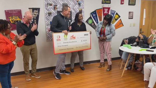 Video: Orlando-area schools score big with $60K donation for classroom projects