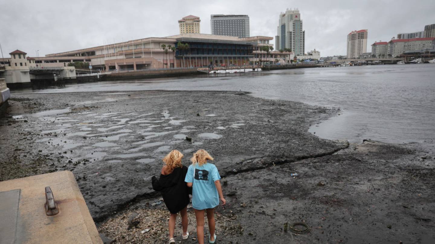 Hurricane Ian ‘reverse Storm Surge Sucks Water Out Of Tampa Bay Wftv 