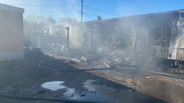 Photos: Families left homeless after fire destroys two mobile homes in Cocoa