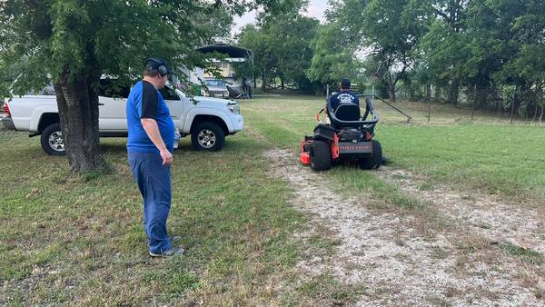 ‘We try to help when we can’: Texas firefighters do yard work for elderly woman