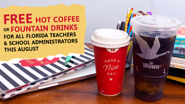 Wawa offers free coffee to teachers, school staff all month in August