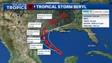 Tropical Storm Beryl is expected to strengthen again