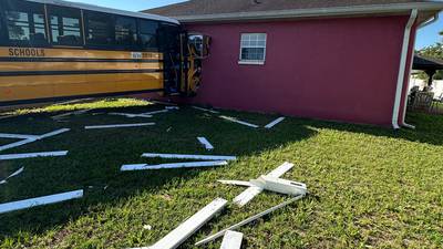 Marion County school bus crashes into a home, troopers say