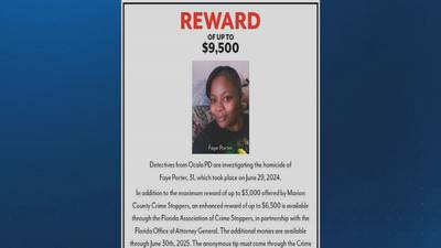 Ocala police offering $9,500 reward in homicide investigation
