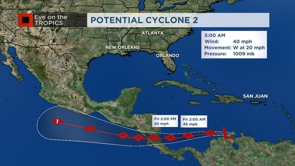 Video: Disturbance has 90% chance of becoming tropical storm