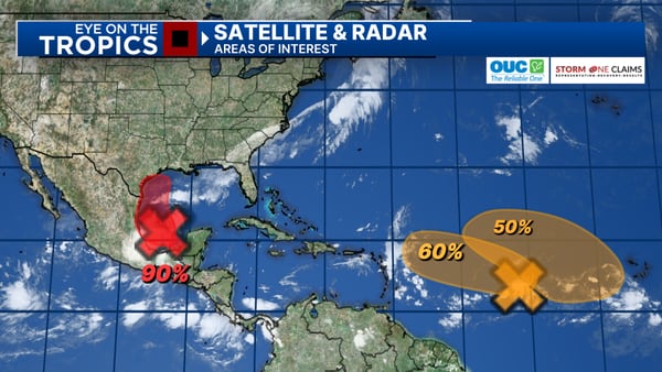 Tropical wave moving slowly to Texas and Louisiana