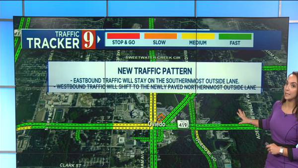 Oviedo drivers will see a temporary traffic shift at this intersection