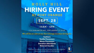 Goodwill Industries to host hiring event for its Holly Hill store; here’s how to apply