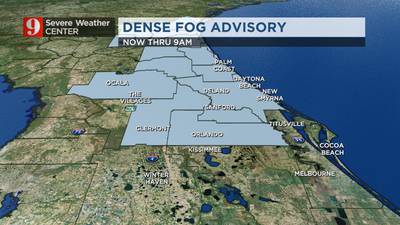 Cloudy and warm after foggy start Friday in Central Florida