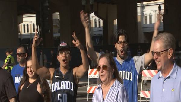Orlando Magic fans celebrate Friday’s Game 6 victory