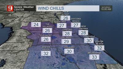 Coldest weather in years to arrive this weekend with wind chills in 20s, frost