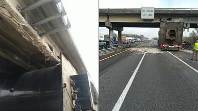 I-75 reopens in Marion County after tractor-trailer hits overpass