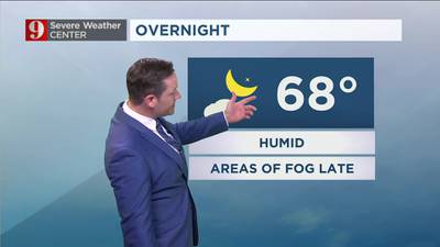 Record heat day with stray showers possible in the evening