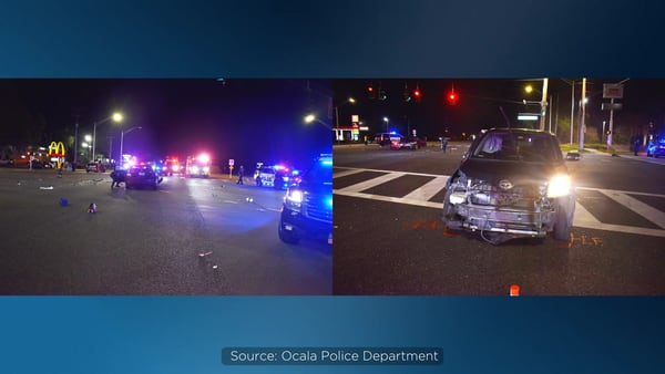 Police: Toddler survives being thrown from car after crash in Ocala
