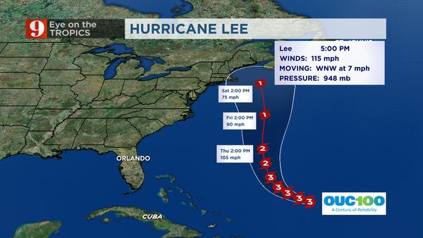 Hurricane Lee: Latest Track