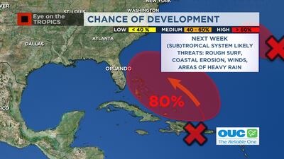 Eye on the Tropics: Disturbance near Dominican Republic will soon push over SW Atlantic 