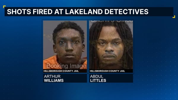 2 men arrested after shots fired at Lakeland police officers