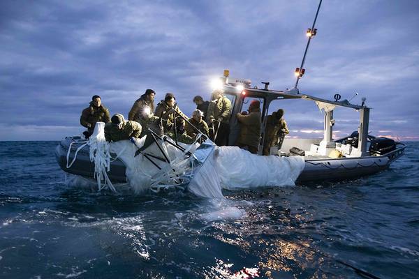 Photos: Navy recovers Chinese balloon debris off SC coast