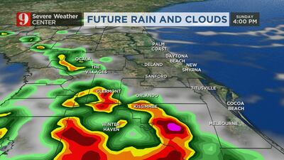 Sunday’s forecast: Scattered storms to move in this afternoon