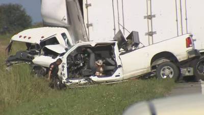 Photos: 1 dead, 16 hurt in crash involving tour bus, 2 trucks in Osceola County