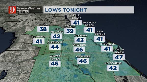 From frost to rain: Chilly evening, wet Tuesday ahead
