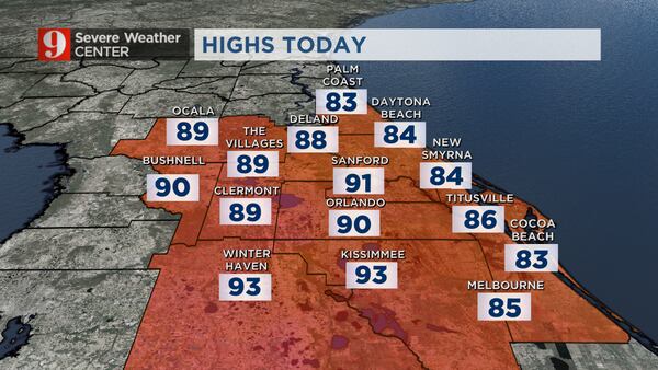 Summer-like conditions hit Central Florida on Saturday