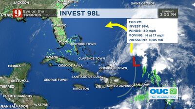 Eye on the Tropics: Invest 98-L likely to become named storm, Central Florida in its path