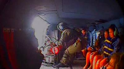 Photos: 7 rescued by Coast Guard after lightning strikes boat off Florida coast