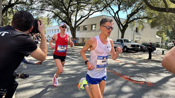 Runners and spectators pack downtown Orlando for the U.S. Olympic Team Trials Marathon