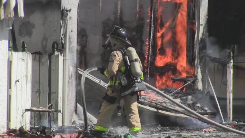 Brevard County Fire Rescue fight house fire on Merritt Island