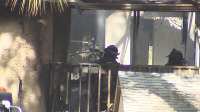 Photos: Fire crews responding to apartment fire in Orange County
