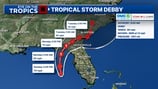 Tropical Storm Debby: Tornado watch for most parts of Central Florida 