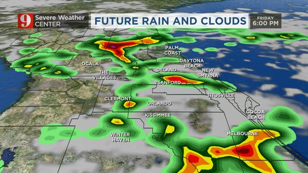 Friday: Partly cloudy to start, stormy finish expected