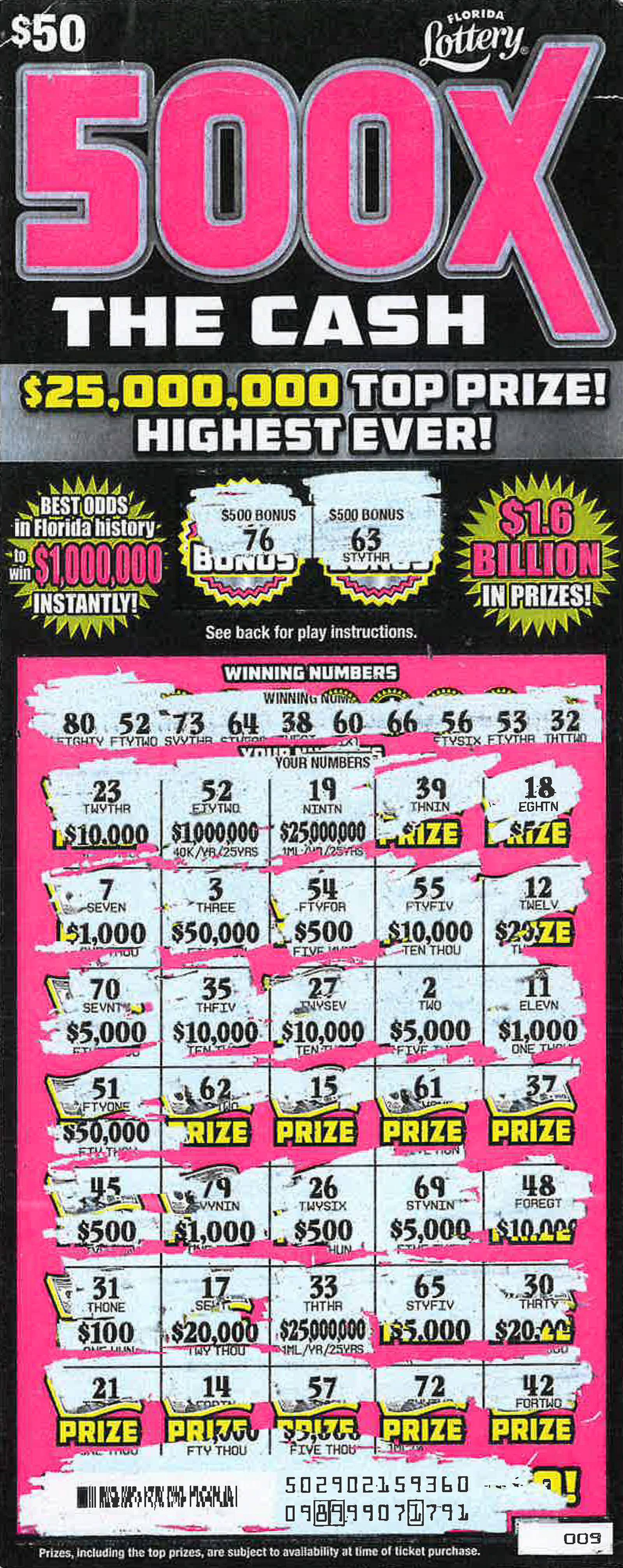 Winter Haven woman wins 1 million in Florida Lottery scratchoff game