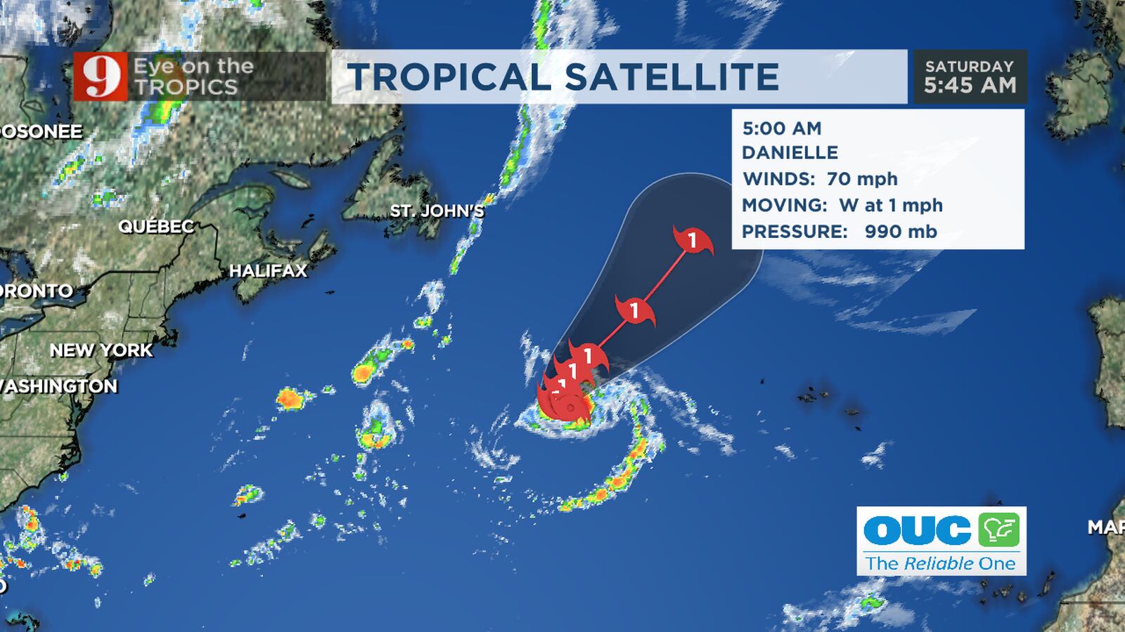 Eye on the Tropics Tropical Storms Danielle and Earl still churning in