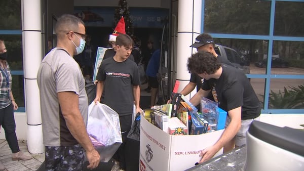 WATCH: Seminole High School baseball team collects truckload of donations for Toys for Tots