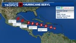 Record-breaking Hurricane Beryl is now a category 5
