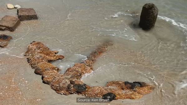 VIDEO: Centuries-old anchor unearthed on Flagler County beach