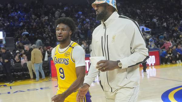 Ken Griffey Sr. and Jr. will be at Lakers' opener, hoping to see LeBron and Bronny make NBA history