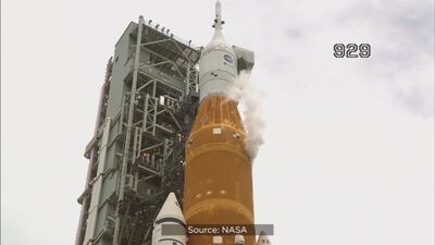 NASA: Leak detected during fueling test of mega moon rocket