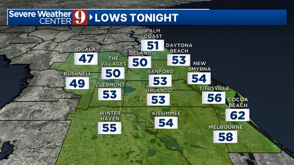 Cooler tonight, some areas in the 40s by morning