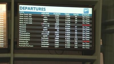 VIDEO: OIA back on schedule after weather forces flight delays nationwide