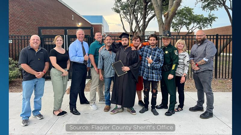 A Flagler County Jail inmate made history Wednesday by becoming the first to complete a General Education Development program offered by Flagler Technical Colle