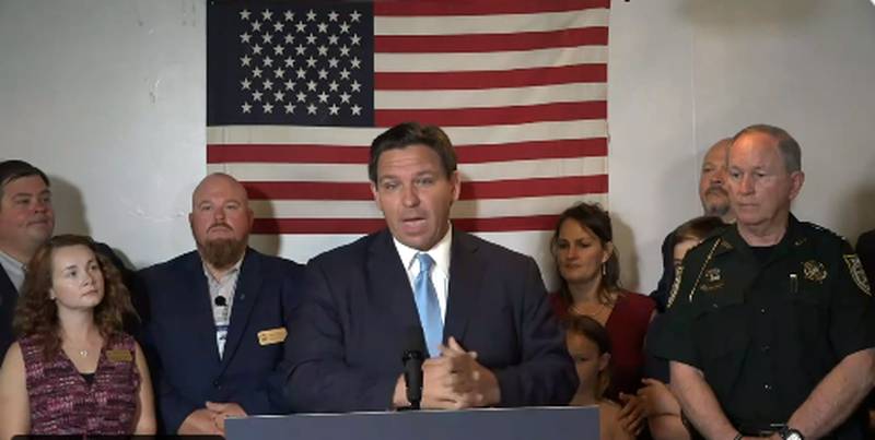 Florida Gov. Ron DeSantis on Monday was in Nassau County to announce a $4 million award to expand the county's infrastructure.