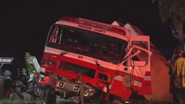 Video: Fire truck involved in serious crash in Brevard County