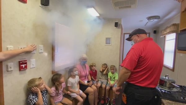 WATCH: Seminole County firefighters visit Sanford preschool for interactive lesson in fire safety