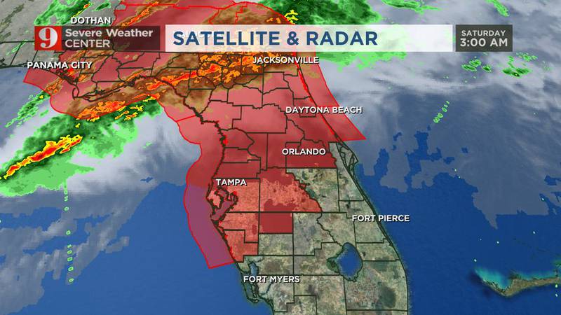 Tornado watch issued for much of Central Florida Saturday Morning