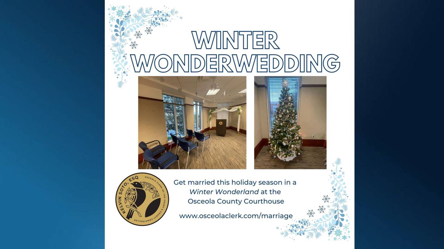 Osceola County Courthouse offers winter-themed weddings