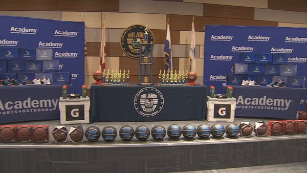 VIDEO: OPD partners with Academy Sports to donate equipment for local youth basketball league